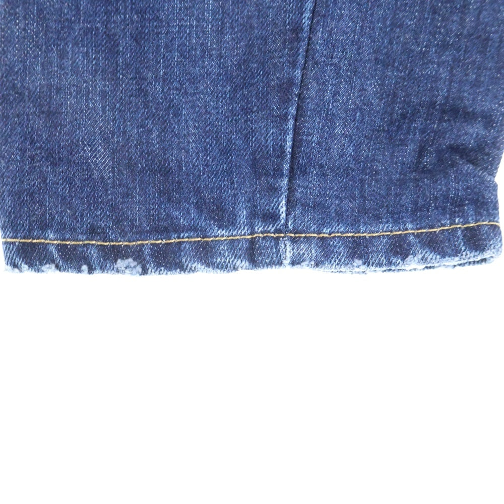 DSQUARED2(ディースクエアード) ワッペンロゴデザイン マルチポケット ジップアップ デニムパンツ レディース インディゴ 73P013