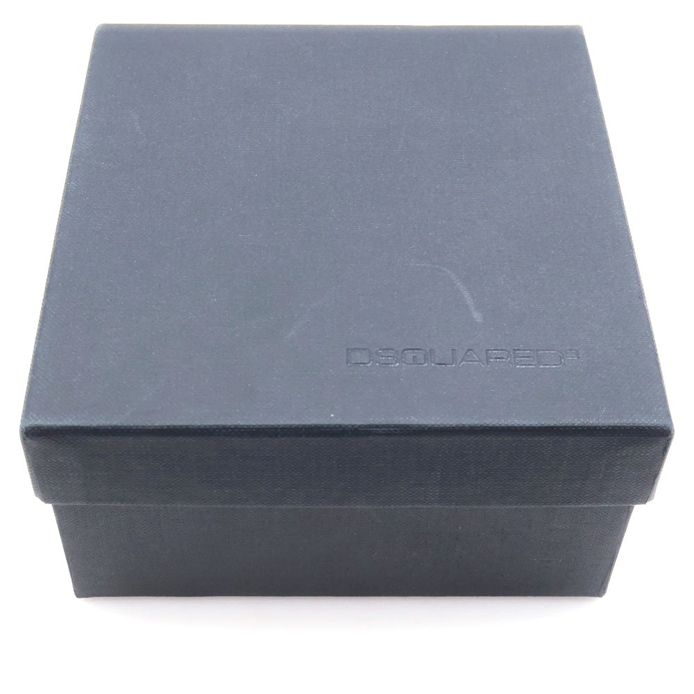 DSQUARED2(ディースクエアード) ロゴデザイン ネイティブ柄 ビーズ レザーベルト ブラウン 72T0015