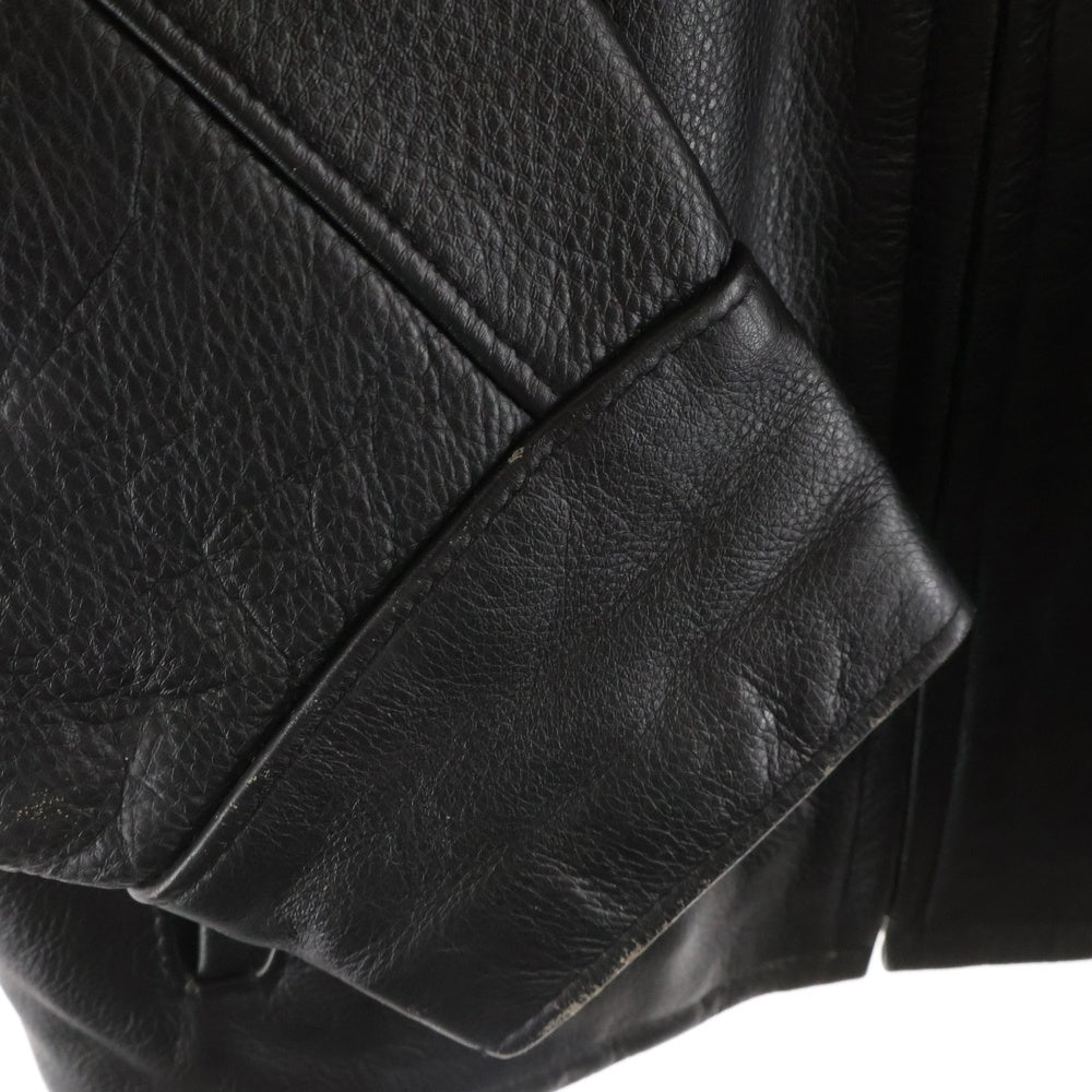 SCHOTT(ショット) レギュラーカラー ジップアップ シングルライダース レザージャケット ブラック 681