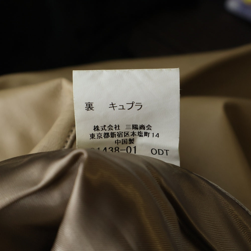 BURBERRY BLACK LABEL(バーバリー ブラックレーベル) ゴートスキン 5ポケット ストレート ジップアップレザーパンツ ベージュ BMS90-020-45