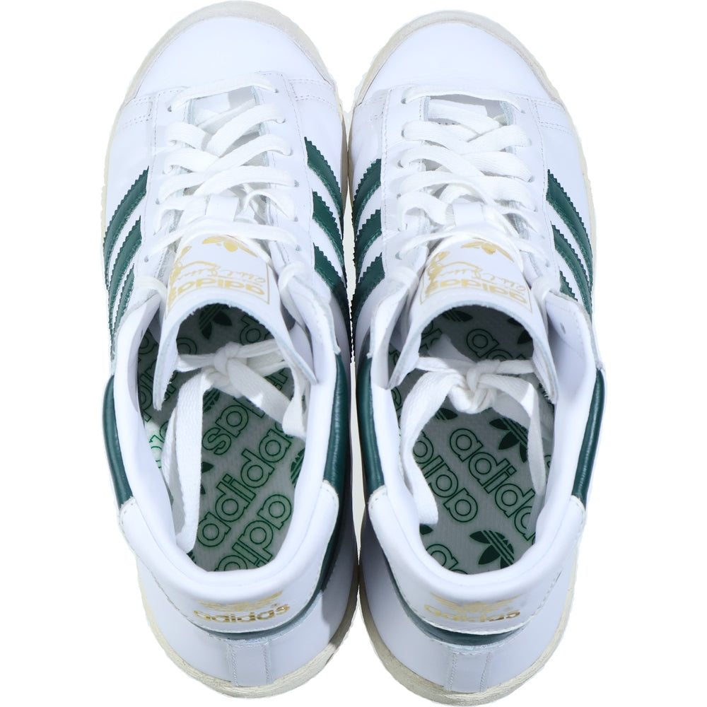 adidas(アディダス) JABBAR HIGH ジャバー ハイカットスニーカー ホワイト/グリーン US9.5/27.5cm JI3444