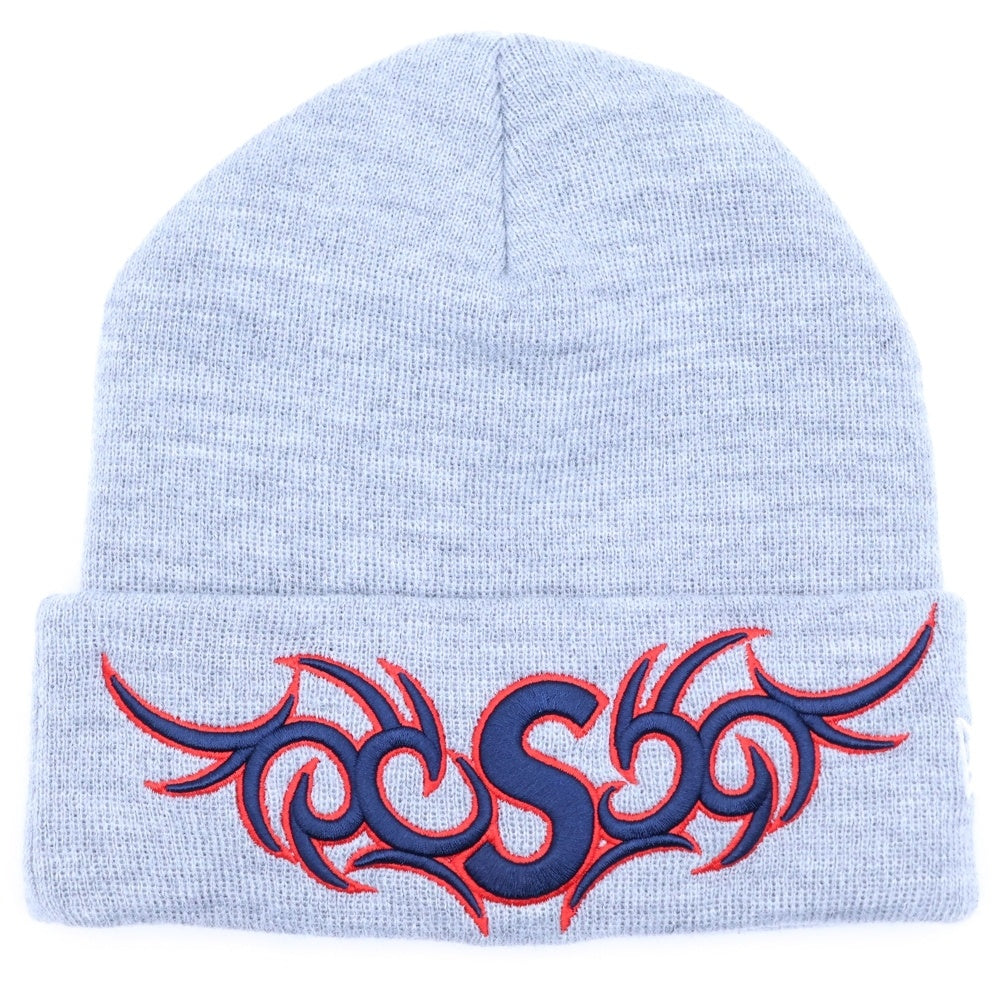 SUPREME(シュプリーム) 25AW ×New Era Tribal S Logo Beanie トライバル エス ロゴ ビーニー ニットキャップ 帽子 グレー