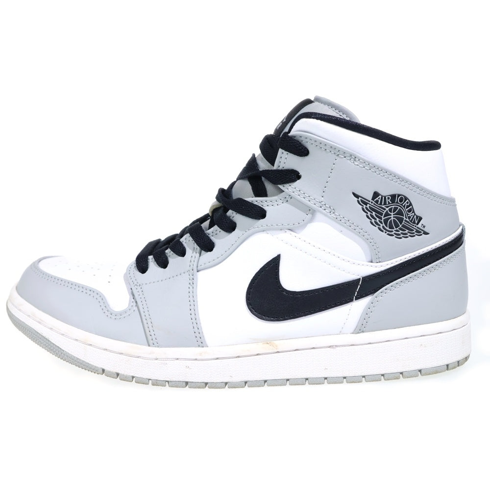 NIKE(ナイキ) AIR JORDAN 1 MID SMOKE GREY エアジョーダン 1 スモークグレー ミッドカットスニーカー グレー/ホワイト US10.5/28.5cm 554724-092