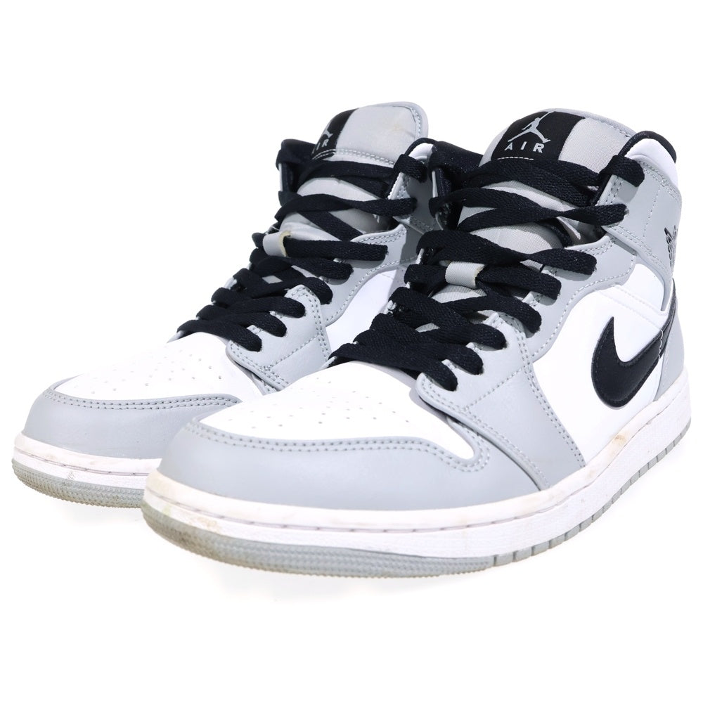 NIKE(ナイキ) AIR JORDAN 1 MID SMOKE GREY エアジョーダン 1 スモークグレー ミッドカットスニーカー グレー/ホワイト US10.5/28.5cm 554724-092