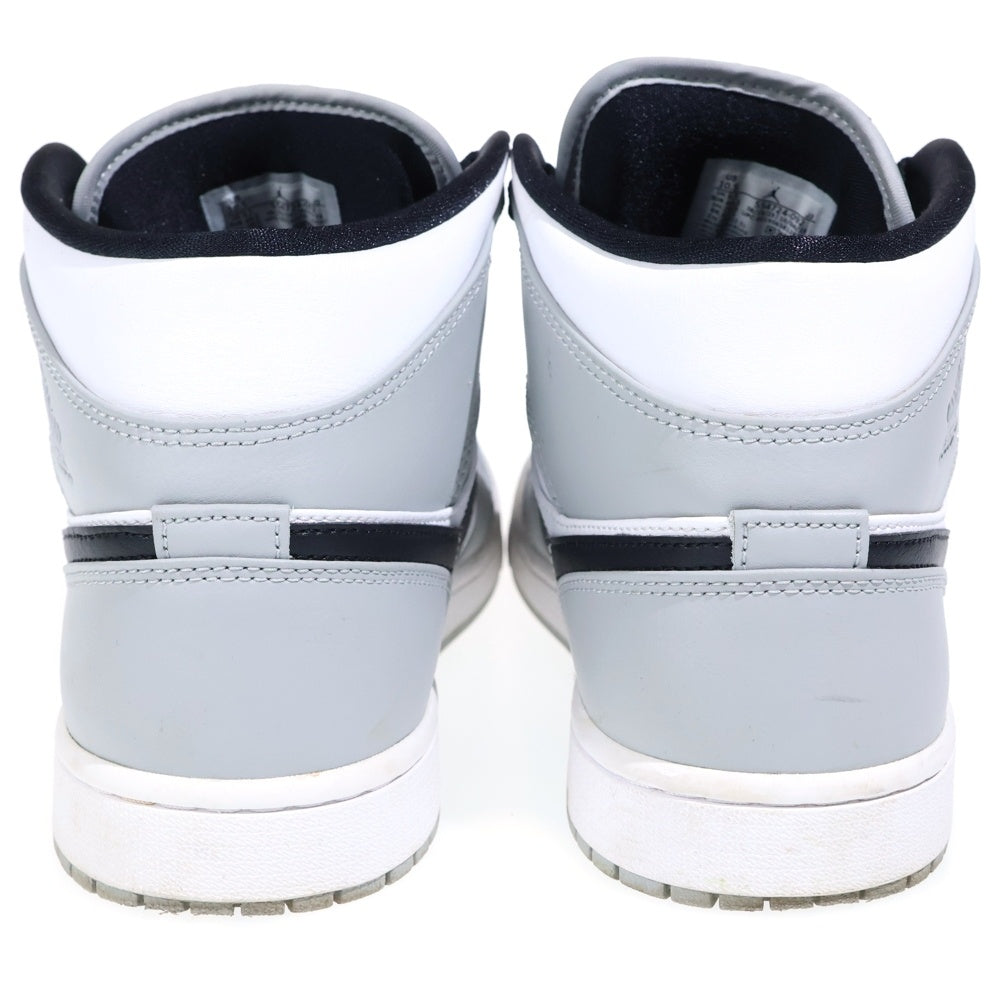 NIKE(ナイキ) AIR JORDAN 1 MID SMOKE GREY エアジョーダン 1 スモークグレー ミッドカットスニーカー グレー/ホワイト US10.5/28.5cm 554724-092