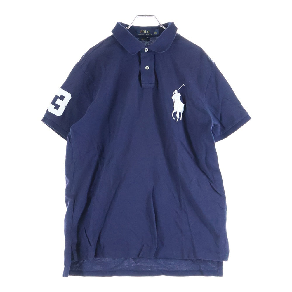 POLO RALPH LAUREN(ポロラルフローレン) ビッグポニー刺繍 半袖ポロシャツ ラガーシャツ ネイビー