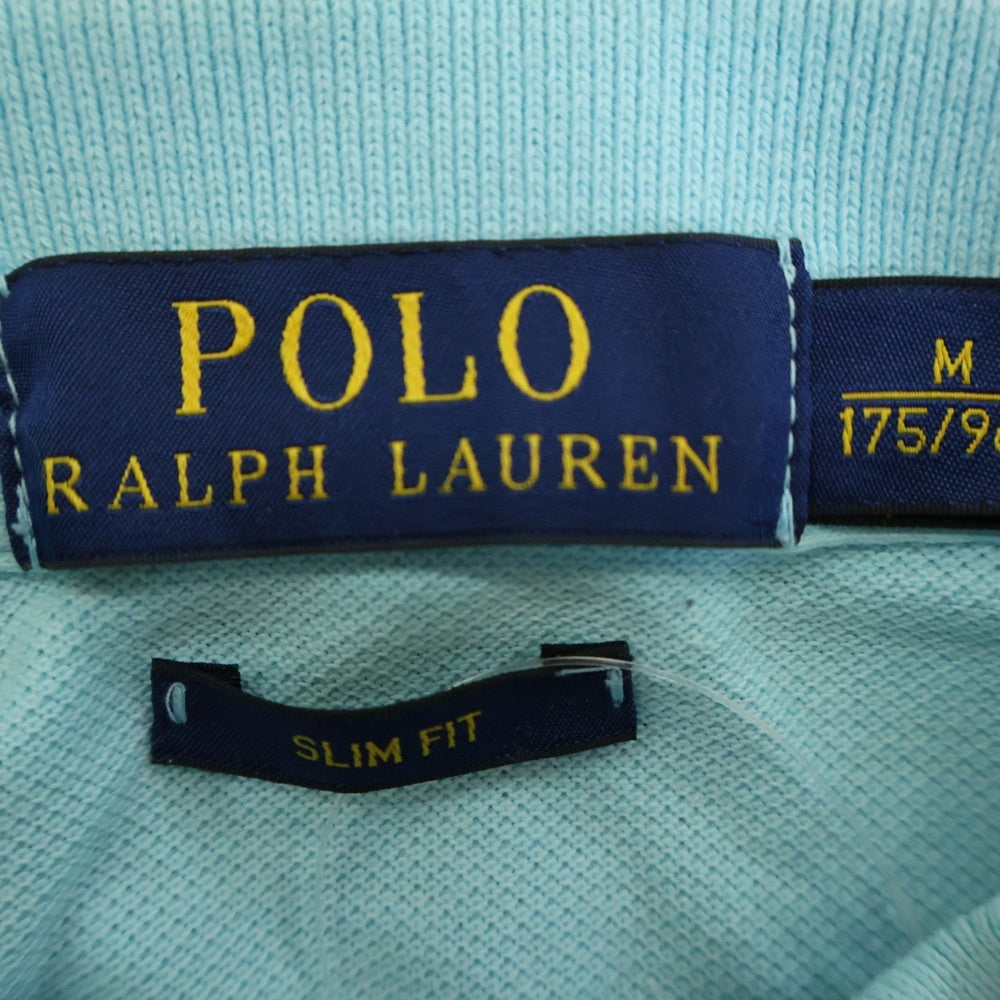 POLO RALPH LAUREN(ポロラルフローレン) ビッグポニー刺繍 半袖ポロシャツ ラガーシャツ ライトブルー