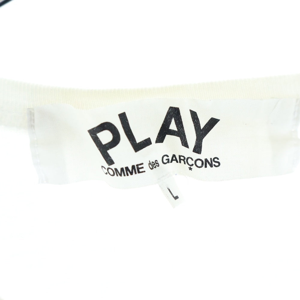 PLAY COMME des GARCONS(プレイコムデギャルソン) 19SS Heart L/S tee アームプリント クルーネック 長袖Tシャツ カットソー ホワイト AZ-T262