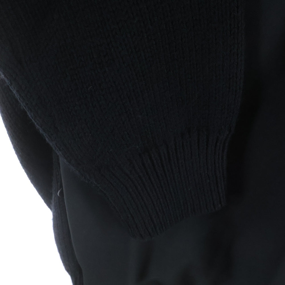 MONCLER(モンクレール) 24AW CARDIGAN TRICOT カーディガン トリコット ジップアップ ポリエステル ニット切り替え ジャケット ブラック J20919B00030 M1282