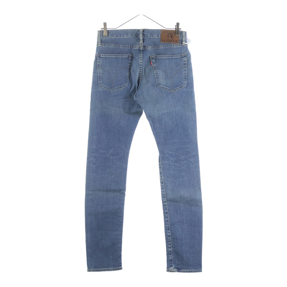 HYSTERIC GLAMOUR(ヒステリックグラマー) SP加工 ポケットスタッズ スリムストレッチデニムパンツ インディゴ 02213AP15
