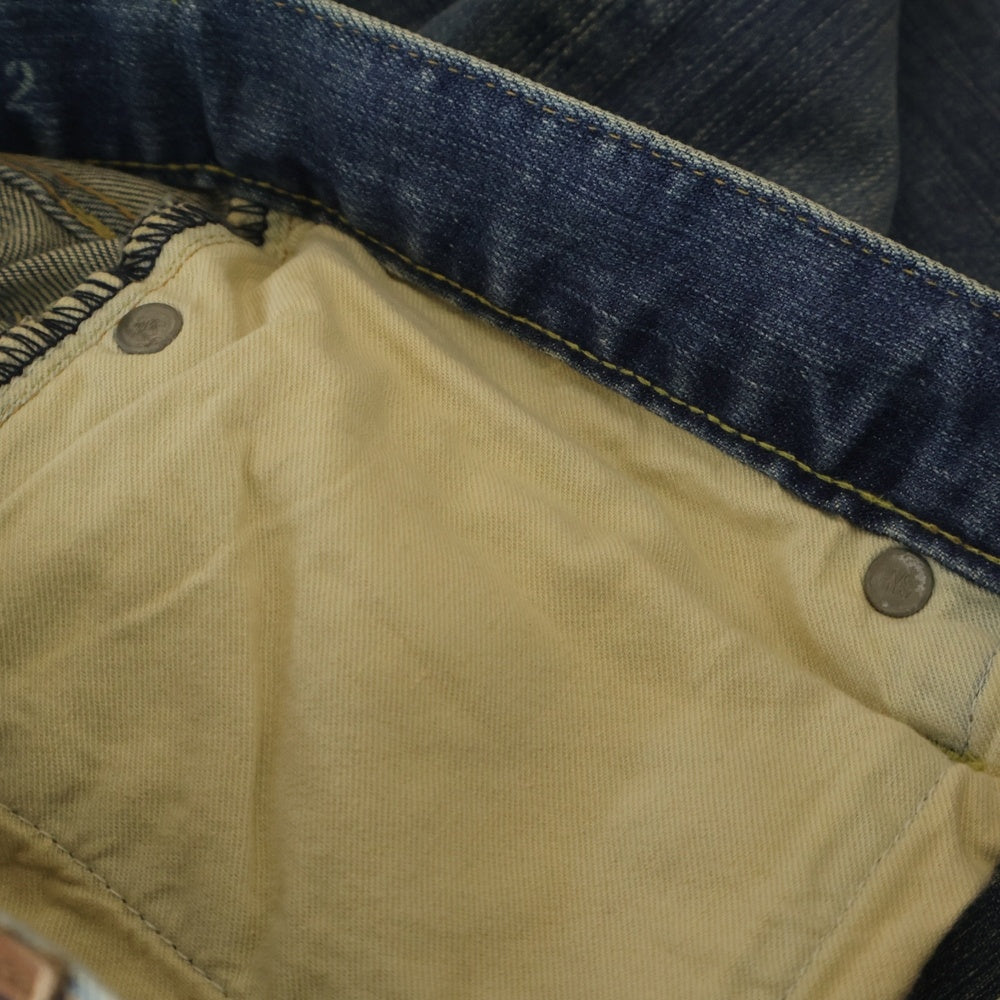 HYSTERIC GLAMOUR(ヒステリックグラマー) SP加工 ポケットスタッズ スリムストレッチデニムパンツ インディゴ 02213AP15