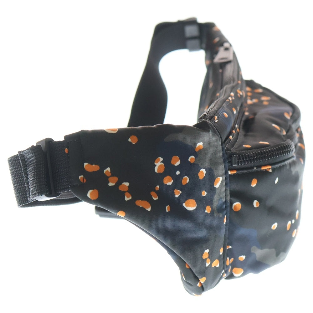 PORTER(ポーター) PS CHIP CAMO WAIST BAG AMO WAIST BAG PSチップカモ ナイロンウェストバッグ ブラック/オレンジ 384-08808