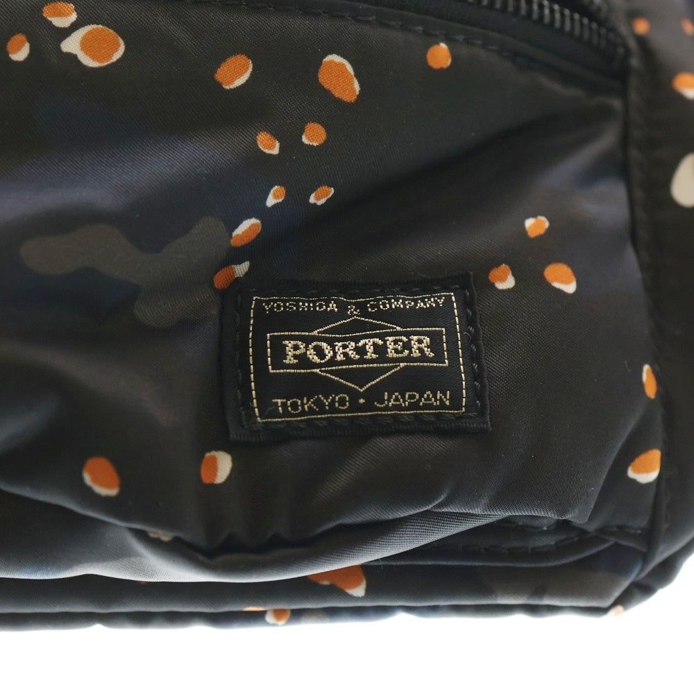 PORTER(ポーター) PS CHIP CAMO WAIST BAG AMO WAIST BAG PSチップカモ ナイロンウェストバッグ ブラック/オレンジ 384-08808