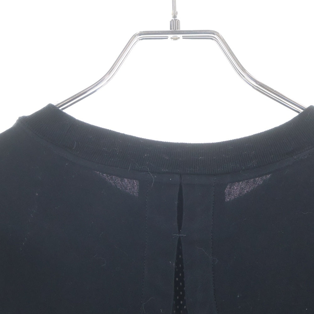 ROTOL(ロトル) CROSS MESH TEE クロス メッシュ切替 クルーネック半袖Tシャツ カットソー ブラック