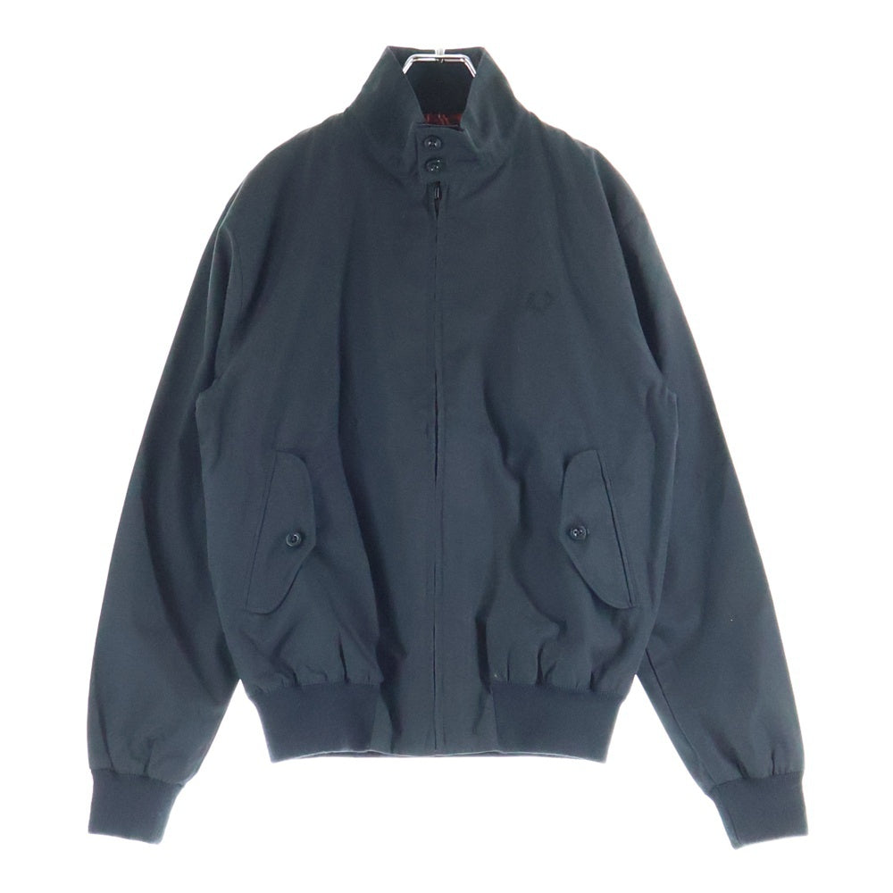 FRED PERRY(フレッドペリー) HARRINGTON JACKET 裏地タータンチェック ロゴエンブロイダリー スタンドカラー ハリントンジャケット ブラック J1170