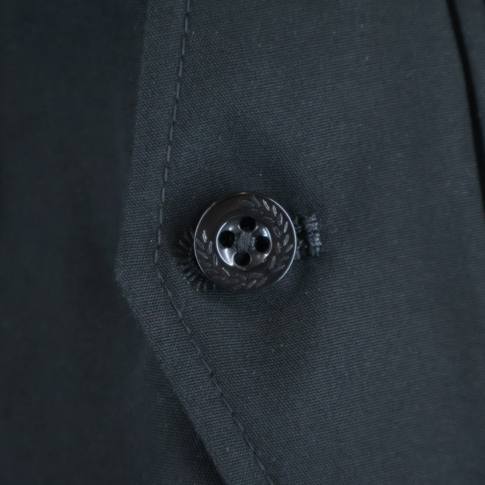 FRED PERRY(フレッドペリー) HARRINGTON JACKET 裏地タータンチェック ロゴエンブロイダリー スタンドカラー ハリントンジャケット ブラック J1170