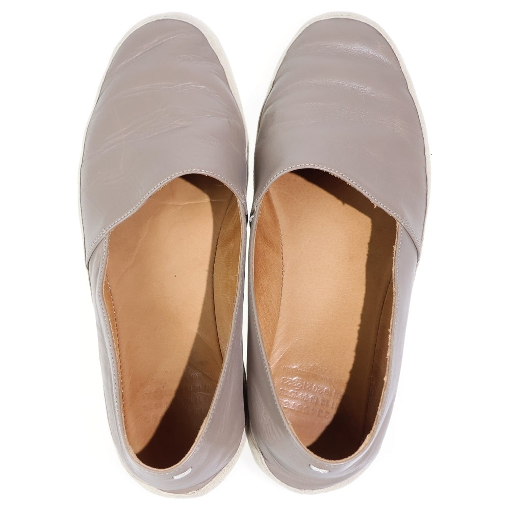 Maison Margiela(メゾンマルジェラ) レザー グリッタースリッポン ローカットシューズ グレー