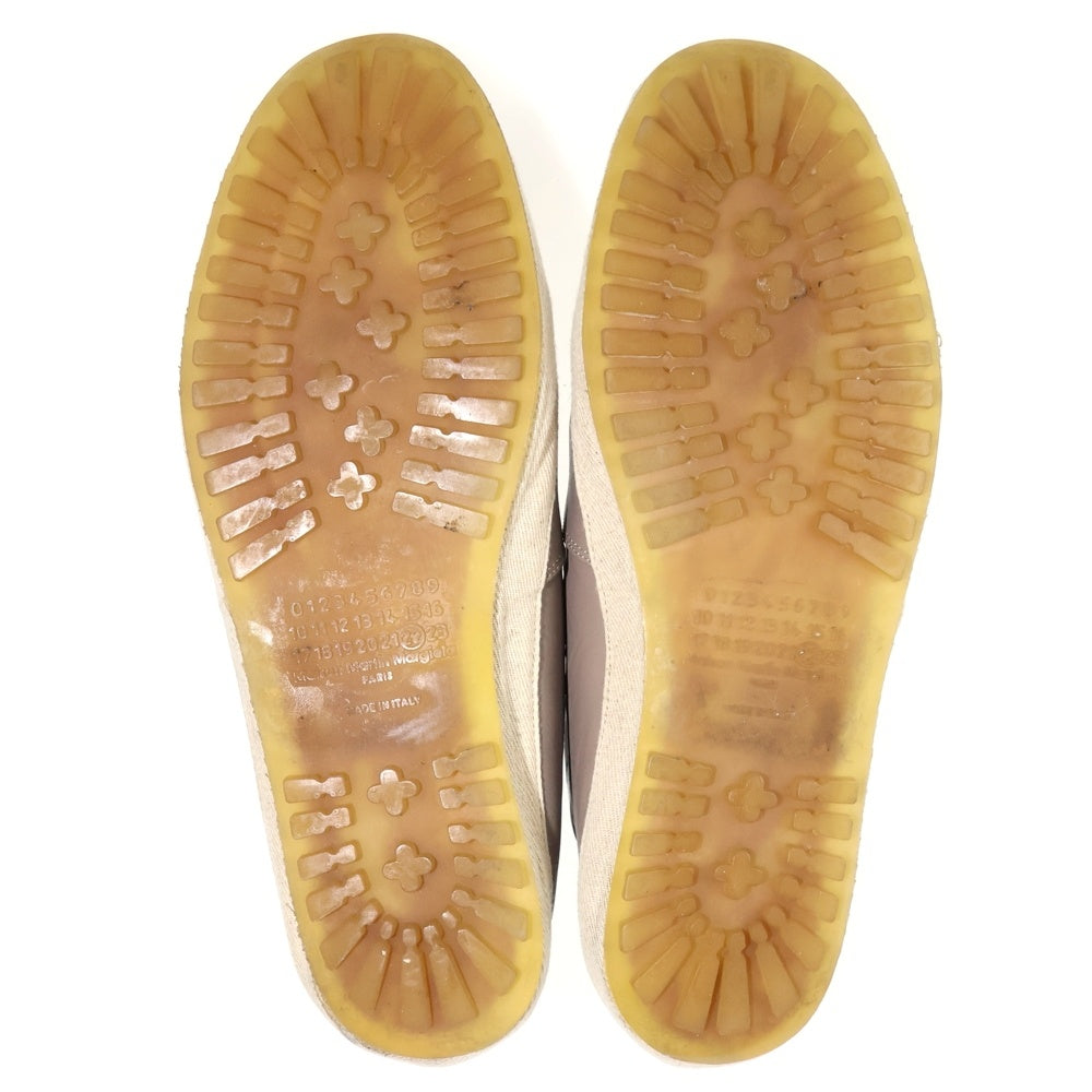 Maison Margiela(メゾンマルジェラ) レザー グリッタースリッポン ローカットシューズ グレー