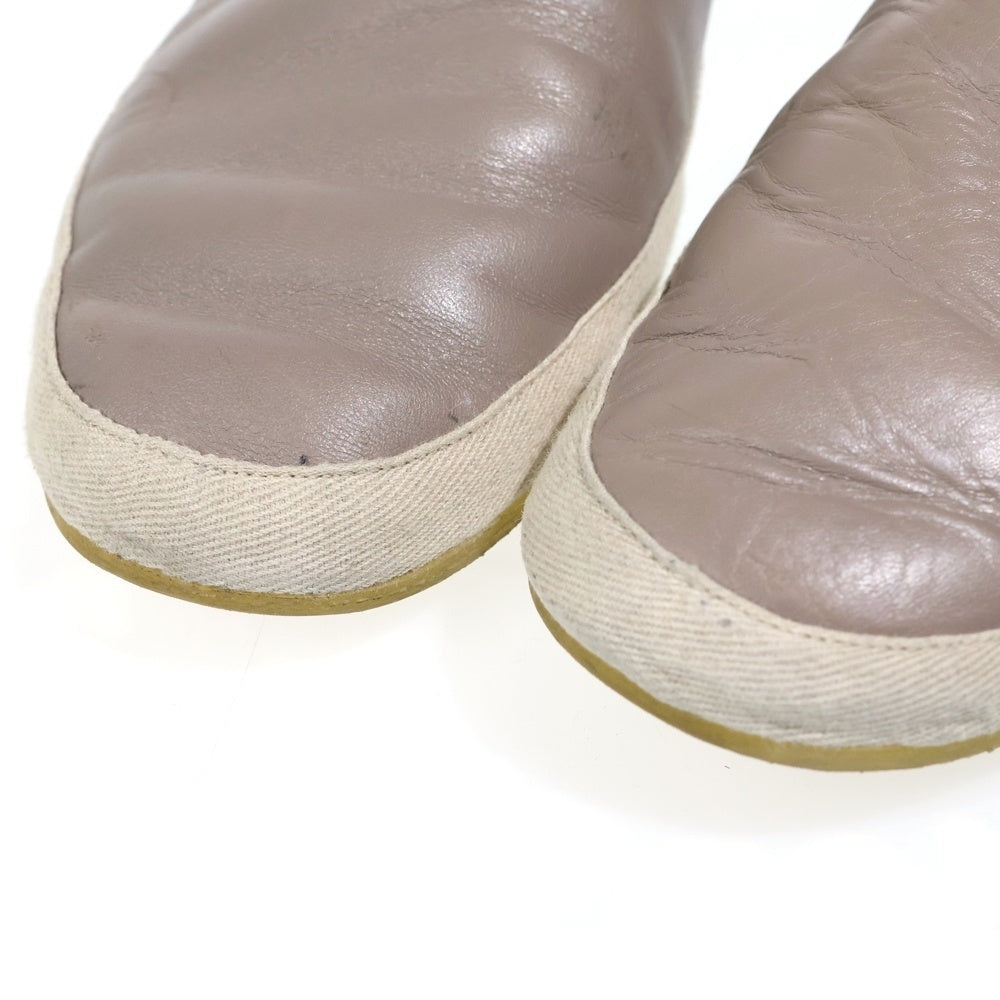 Maison Margiela(メゾンマルジェラ) レザー グリッタースリッポン ローカットシューズ グレー