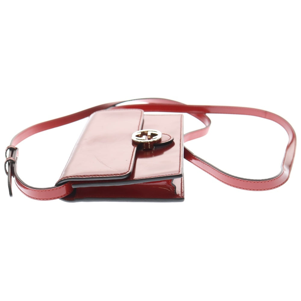 GUCCI(グッチ) インターンロッキングG パテントレザー ショルダー