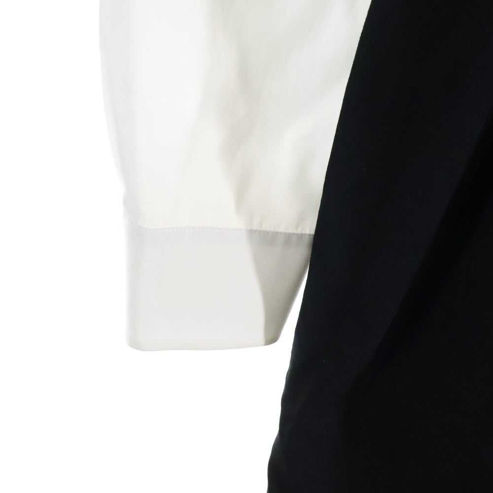DSQUARED2(ディースクエアード) 15AW ドッキング シャツ切り替え ロングスリーブ ワンピースドレス レディース ブラック/ホワイト S72CU0179