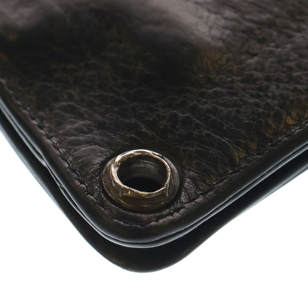 CHROME HEARTS(クロムハーツ) 1SNAP 1スナップ クロス ボールボタン レザーウォレット 財布 ブラック BCA361