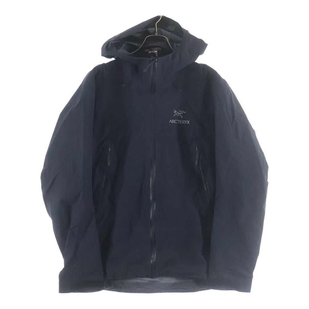 ARC'TERYX(アークテリクス) BETA LT JACKET GORE-TEX ベータLT 胸エンブロイダリーデザイン マルチポケット ジップアップ フーデッド ナイロンジャケット ブラック X000007301