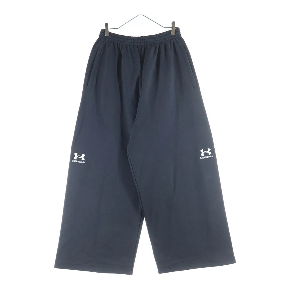 BALENCIAGA(バレンシアガ) ×UNDER ARMOUR アンダーアーマー ロゴ刺繍 スウェット バギーワイドパンツ ブラック 809709 TRVB8