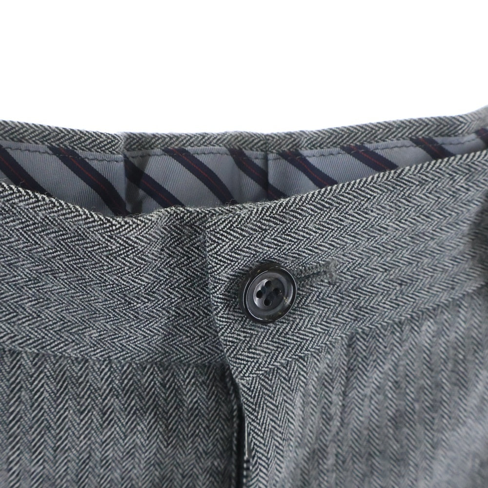 COMME des GARCONS HOMME(コムデギャルソンオム) 13AW ヘリンボーン ウール スラックスパンツ グレー HL-P013 AD2013