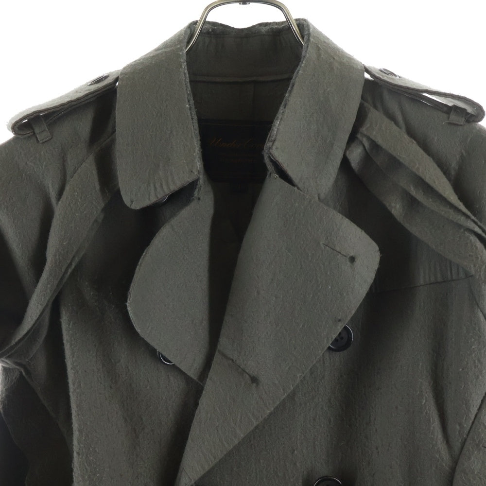 UNDERCOVER(アンダーカバー) 05AW ARTS&CRAFTS期 フェルト トレンチコート カーキ 5A40-C14