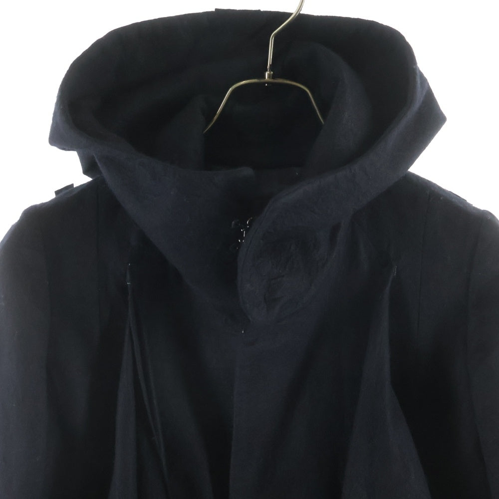 UNDERCOVER(アンダーカバー) 05AW ARTS&CRAFTS期 ストールドッキング ハイネック フーデッドコート ブラック 5A33-C7