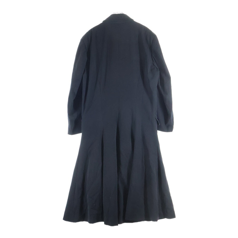 tricot COMME des GARCONS(トリコ コム デ ギャルソン) 80S-90S 比翼ボタン フロントポケット ウール ステンカラーコート ブラック TC-050020