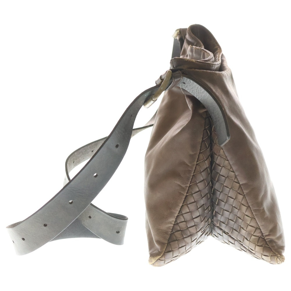BOTTEGA VENETA(ボッテガヴェネタ) イントレチャート クロスボディ ショルダーバッグ ブラウン 161702 V7692 2103 レディース