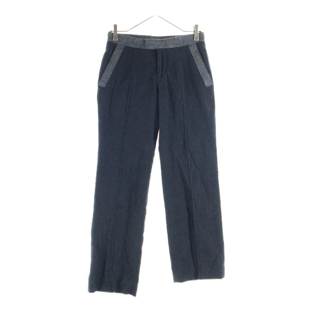 UNDERCOVER(アンダーカバー) 05AW ARTS&CRAFTS期 ジップアップ センタープレス ウール スラックスパンツ ブラック/グレー 5A77-P13