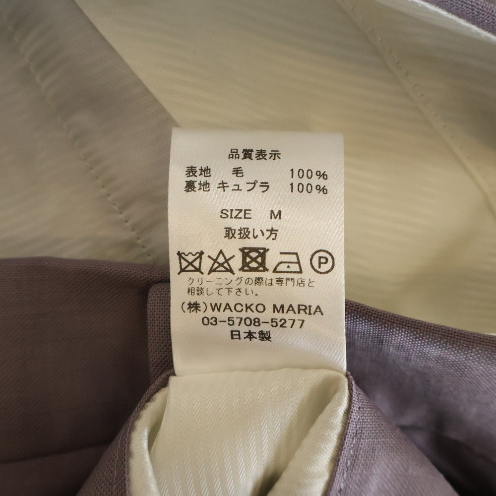 WACKO MARIA(ワコマリア) 22SS ×DORMEUIL PLEATED TROUSERS TYPE-2 ドーメル プリーツドトラウザーズ スラックスパンツ パープル 22SS-WMP-TR19