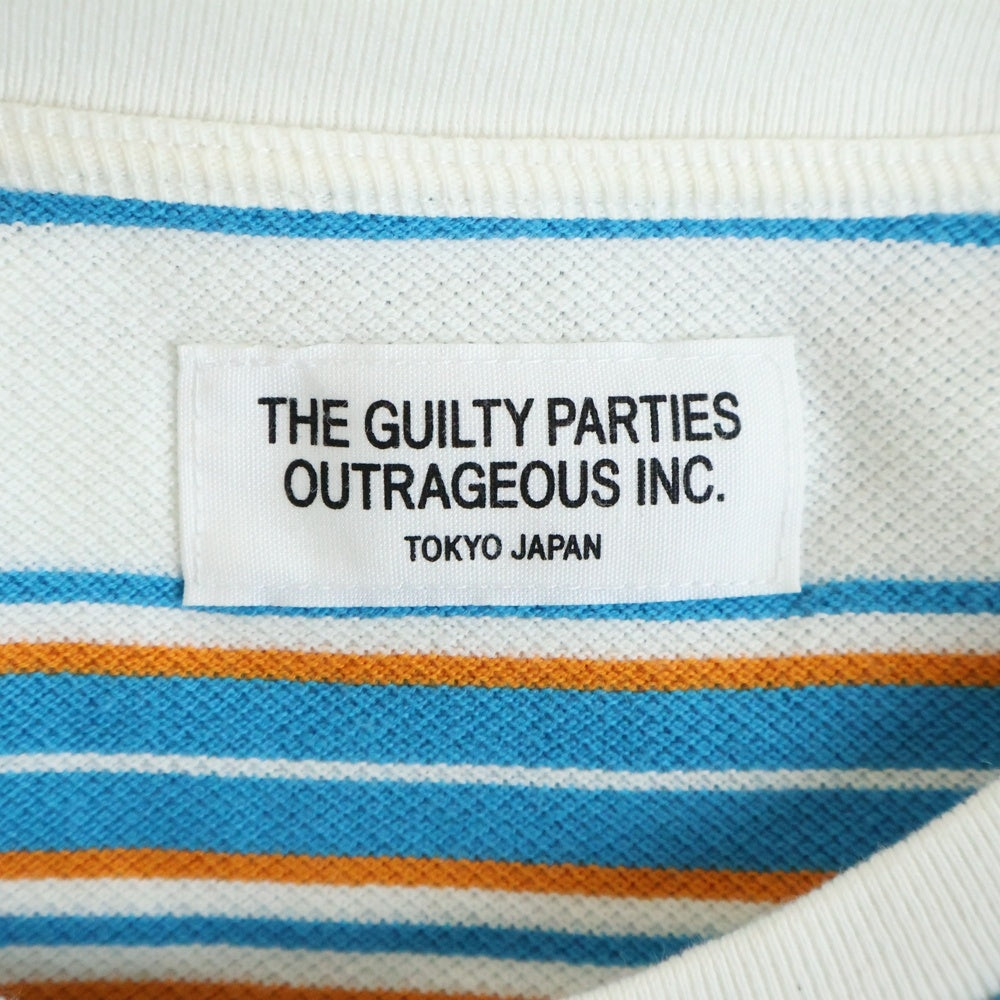 WACKO MARIA(ワコマリア) 鹿の子 クルーネック 半袖ポケットTシャツ カットソー マルチカラー