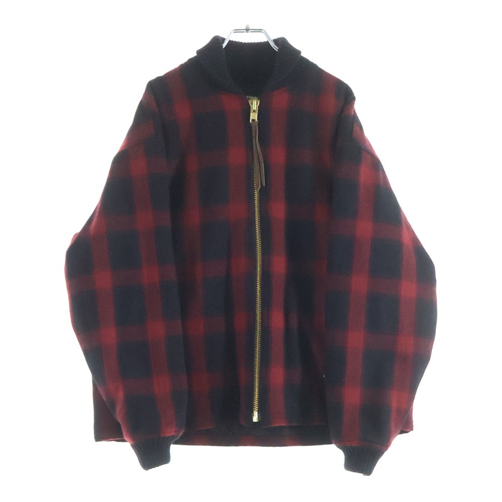 NEIGHBORHOOD(ネイバーフッド) 22AW BUFFALO CHECK JACKET バッファローチェック ジップアップジャケット レッド 222UTNH-JKM01