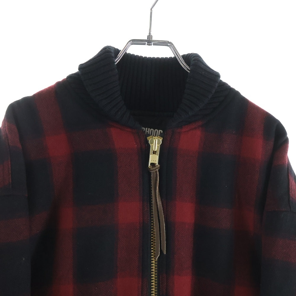 NEIGHBORHOOD(ネイバーフッド) 22AW BUFFALO CHECK JACKET バッファローチェック ジップアップジャケット レッド 222UTNH-JKM01