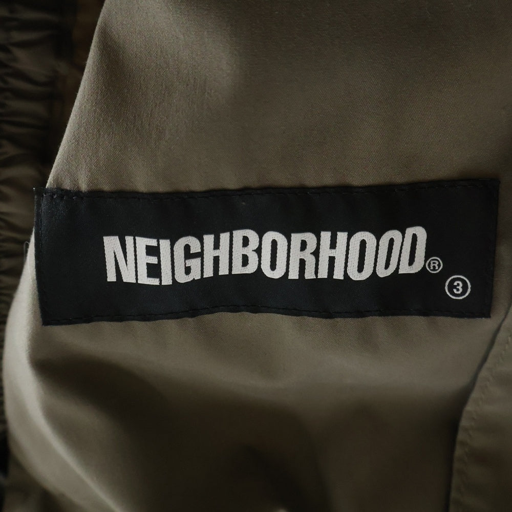 NEIGHBORHOOD(ネイバーフッド) 22SS POLY STAND/E-JK バックロゴプリント ジップアップジャケット ブラウン 221AQNH-JKM01