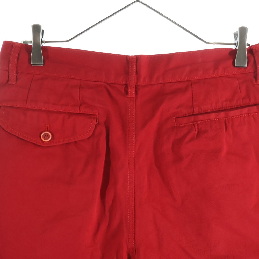 COMME des GARCONS SHIRT(コムデギャルソンシャツ) 22SS マルチポケット 2タック オーバーサイズコットン ハーフパンツ ショーツ レッド FI-P022