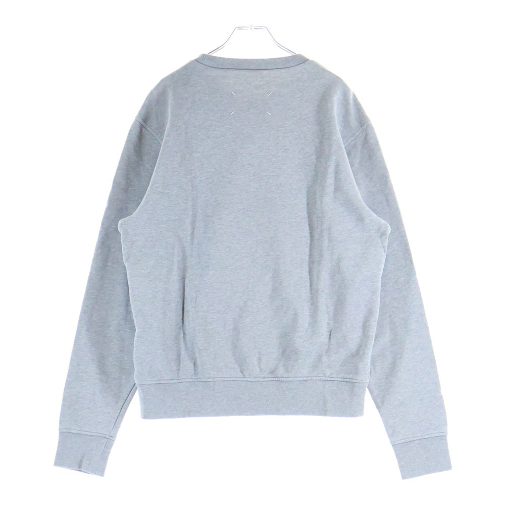 Maison Martin Margiela(メゾンマルタンマルジェラ) 19AW フロントスクエアロゴパッチ クルーネック スウェットトレーナー グレー S50GU0098 S25368