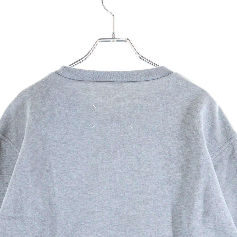Maison Martin Margiela(メゾンマルタンマルジェラ) 19AW フロントスクエアロゴパッチ クルーネック スウェットトレーナー グレー S50GU0098 S25368