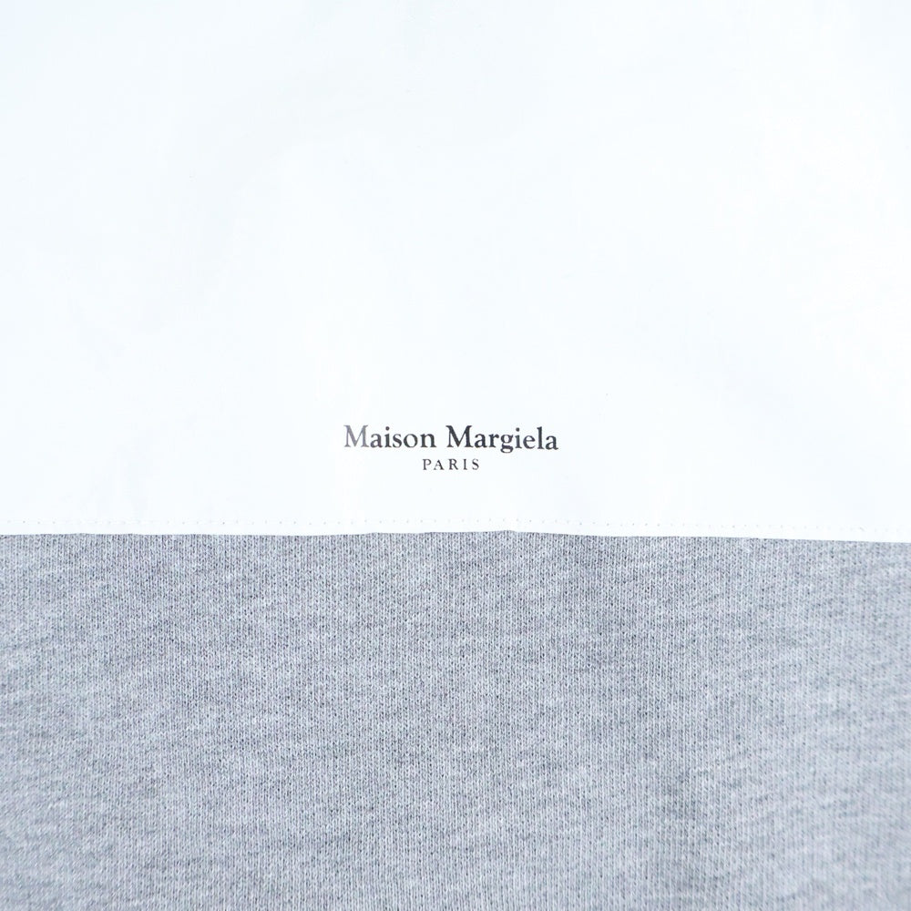 Maison Martin Margiela(メゾンマルタンマルジェラ) 19AW フロントスクエアロゴパッチ クルーネック スウェットトレーナー グレー S50GU0098 S25368