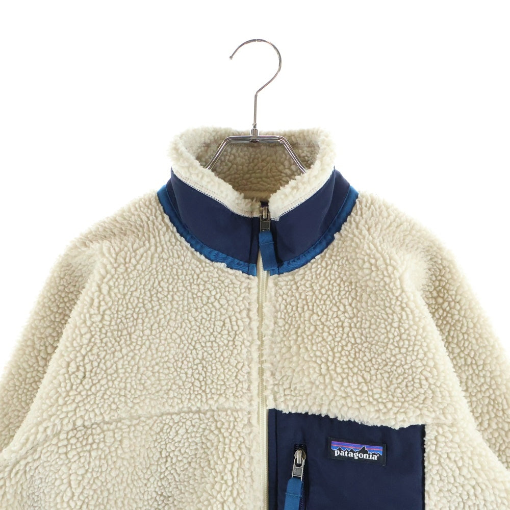 PATAGONIA(パタゴニア) 18AW CLASSIC RETRO-X クラシック レトロ ロゴパッチ ボア ジップアップ フリース ジャケット レディース ベージュ 23056FA18
