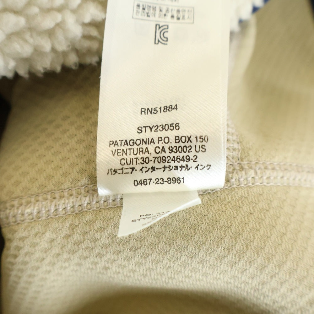 PATAGONIA(パタゴニア) 18AW CLASSIC RETRO-X クラシック レトロ ロゴパッチ ボア ジップアップ フリース ジャケット レディース ベージュ 23056FA18