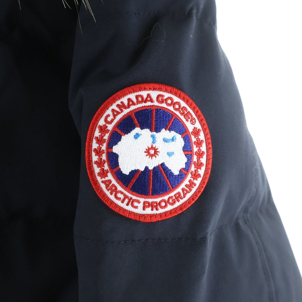 CANADA GOOSE(カナダグース) SHELBURNE PARKA FF シェルバーン フュージョンフィット ロゴワッペン フードファー ジップアップ ダウン ジャケット ネイビー レディース 3802LA