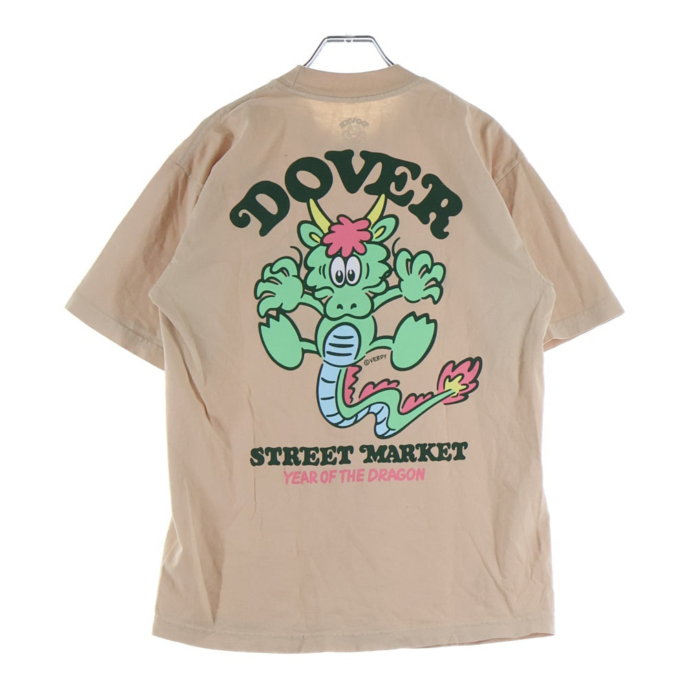 DOVER STREET MARKET(ドーバーストリートマーケット) ×VERDY 24年干支両面プリント クリーネック半袖Tシャツ カットソー ベージュ