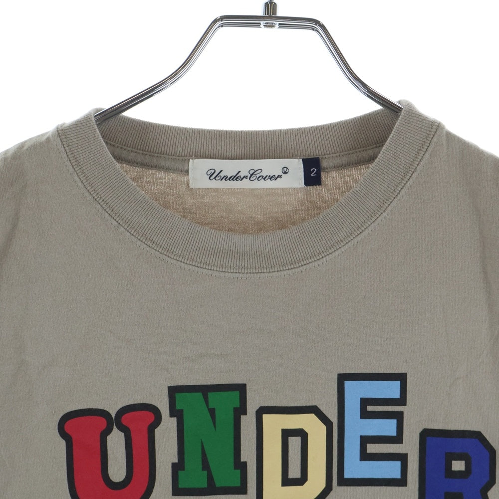 UNDERCOVER(アンダーカバー) フロントプリント コットン クルーネック半袖Tシャツ カットソー ベージュ UC2C3807