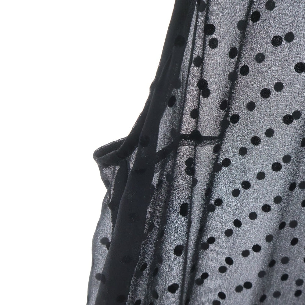 tricot COMME des GARCONS(トリコ コム デ ギャルソン) ドット柄 ノースリーブ シアーワンピース ブラック TD-O009 レディース
