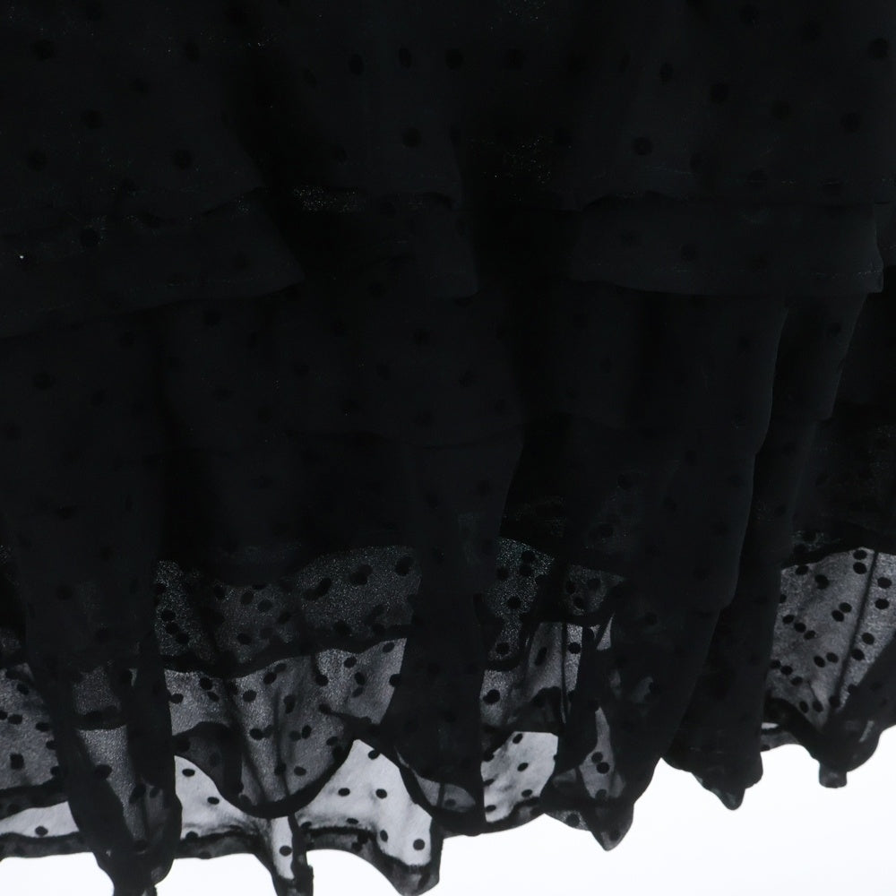 tricot COMME des GARCONS(トリコ コム デ ギャルソン) ドット柄 ノースリーブ シアーワンピース ブラック TD-O009 レディース